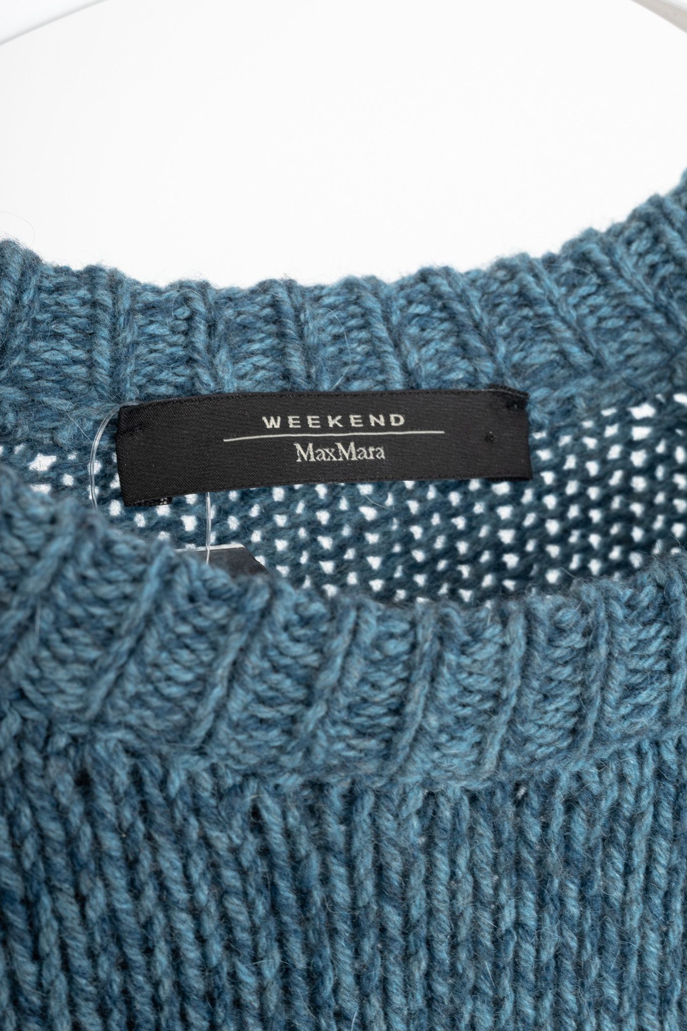Weekend Max Mara Weekend Max Mara Marled Blue Raglan-Sleeve Sweater Size L / US 10 / IT 46 - 4 Thumbnail