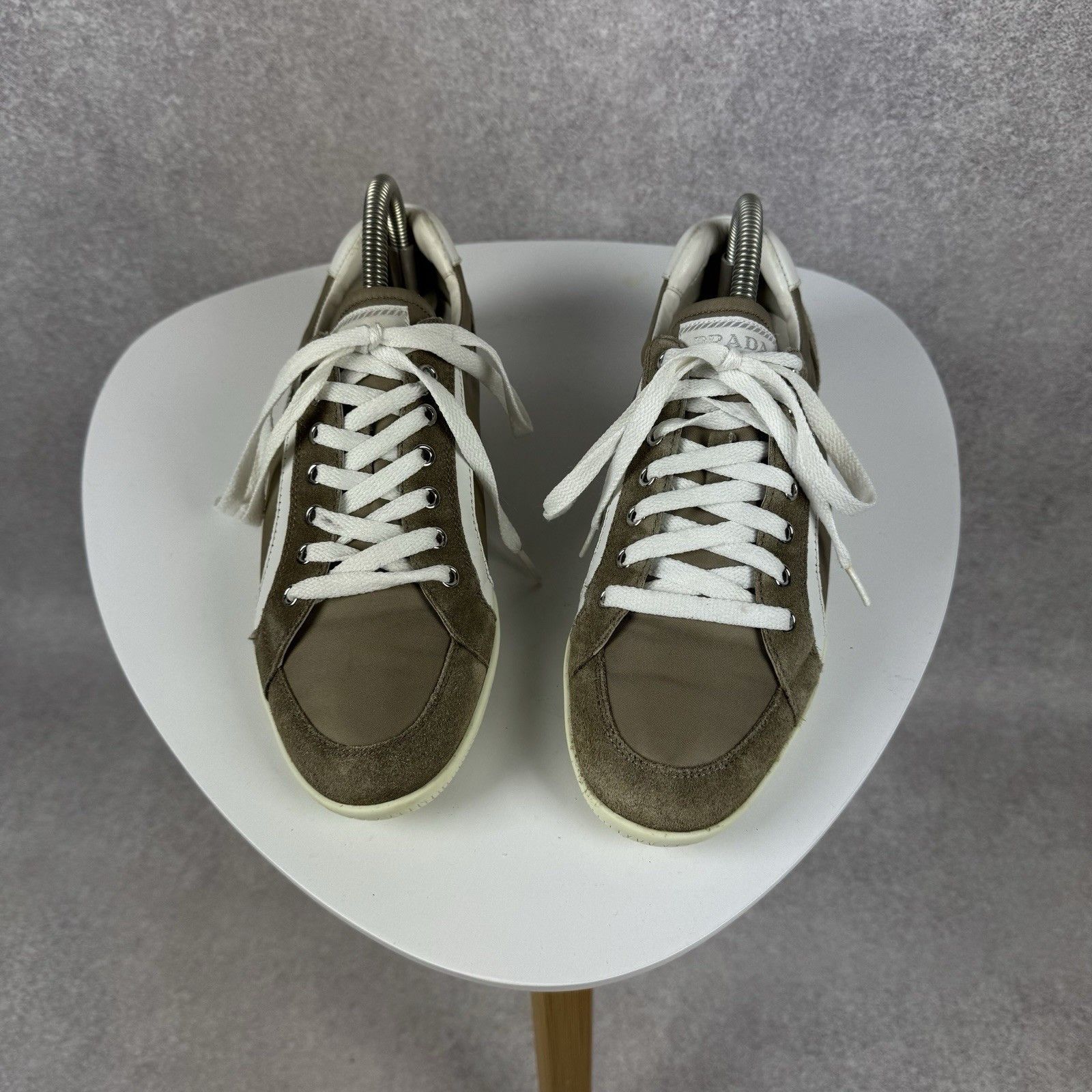 Prada Authentic Luxury Prada Saffiano Sneakers Shoes Woman 3E4890 Size US 8 / IT 38 - 5 Thumbnail