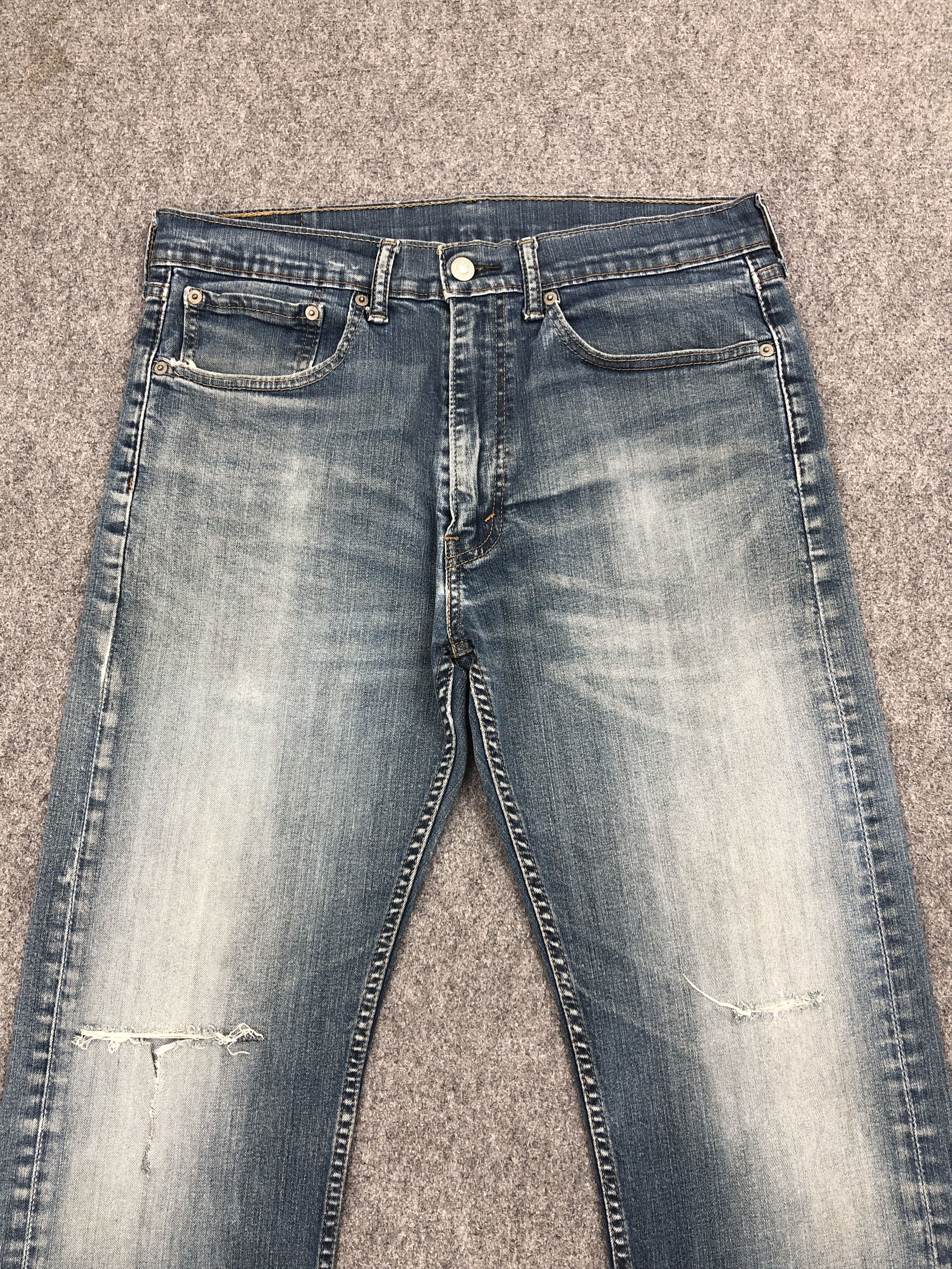 Levi's Vintage Distressed Levis 505 Faded Blue Jeans 32x32 S0022 Size US 32 / EU 48 - 2 Thumbnail