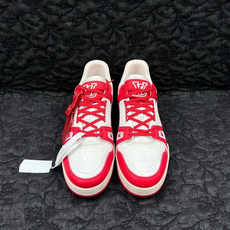 Louis Vuitton Louis Vuitton Red Trainer Sneakers for Men -2508 Size US 10.5 / EU 43-44 - 2 Thumbnail