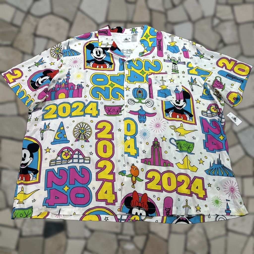 Disney NEW Disney Shirt Mens 3XL Multicolor Mickey Mouse Button Up 2024 Aloha Size US XXL / EU 58 / 5 - 1 Thumbnail