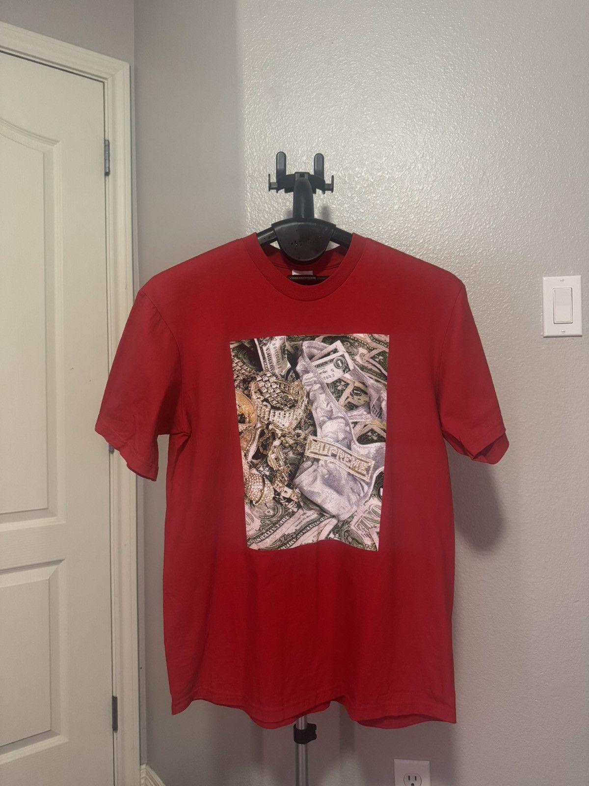 Supreme Supreme Red “Bling” Medium T-Shirt Size US M / EU 48-50 / 2 - 1 Thumbnail