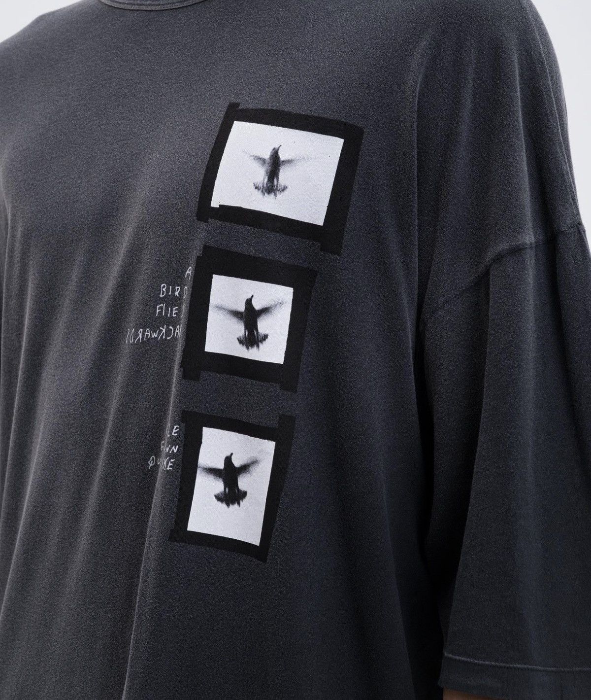 Ann Demeulemeester Ann Demeulemeester Dieter Grey Printed T-Shirt Size US L / EU 52-54 / 3 - 4 Thumbnail