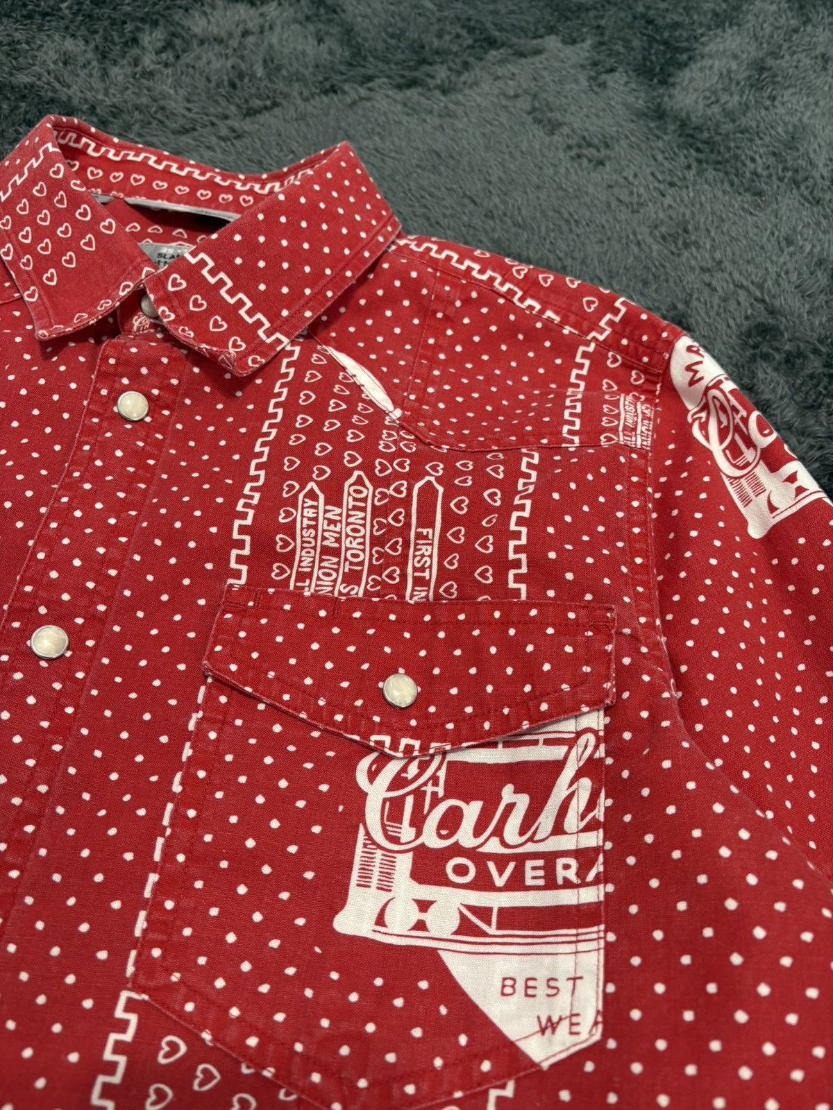 Carhartt RARE Carhartt x Slam Jam Bandana Red Shirt Size US M / EU 48-50 / 2 - 5 Thumbnail