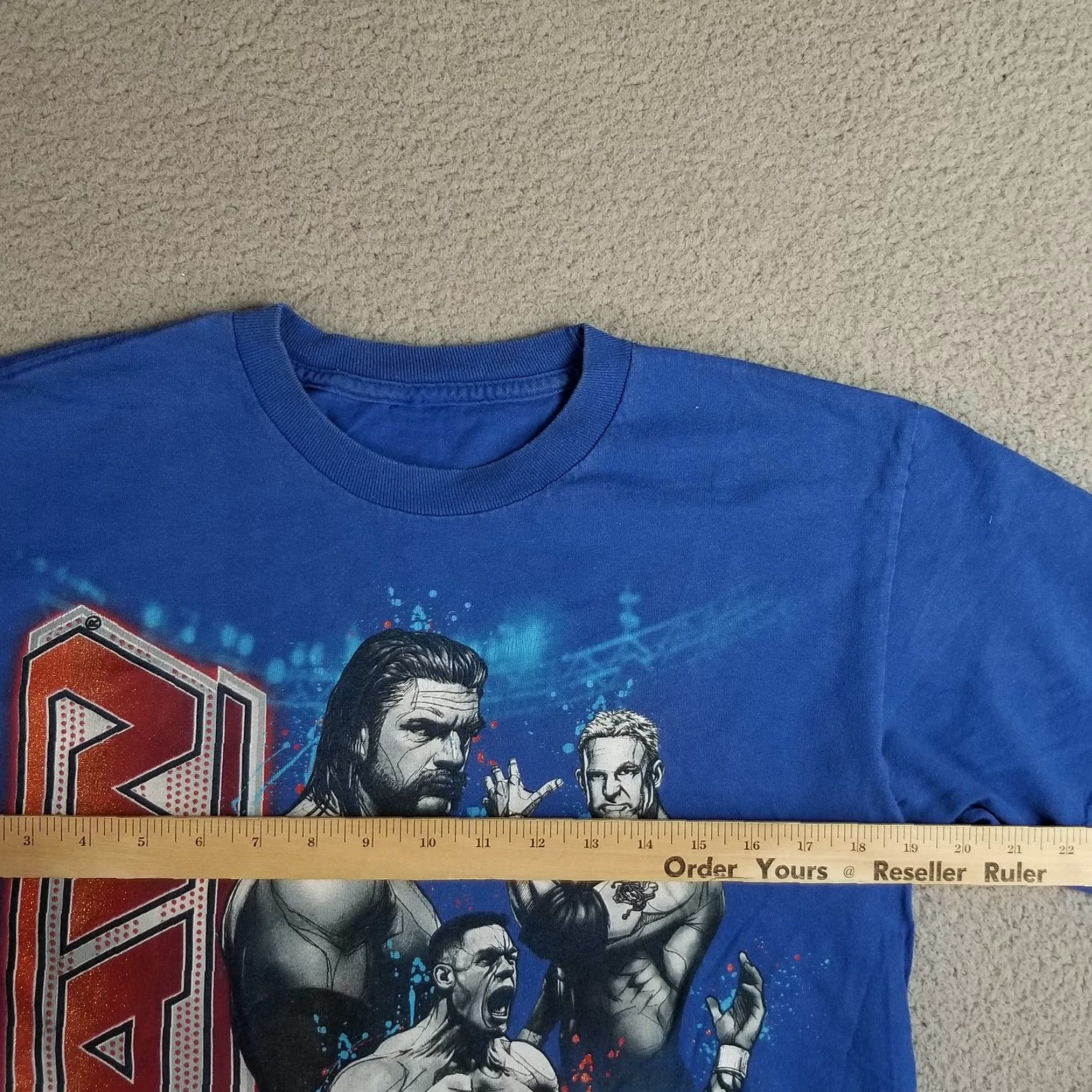 Vintage WWE Raw Cast T-Shirt 2007 Triple H John Cena Small Blue Sports Unisex Size US S / EU 44-46 / 1 - 5 Thumbnail