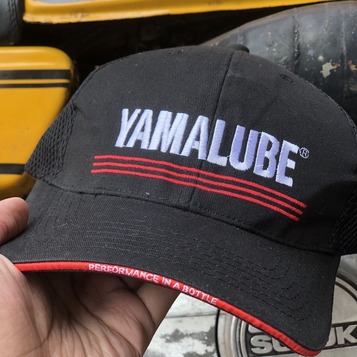 Vintage Vintage Yamaha Yamalube Oil Official Flexfit Hat Size ONE SIZE - 3 Thumbnail