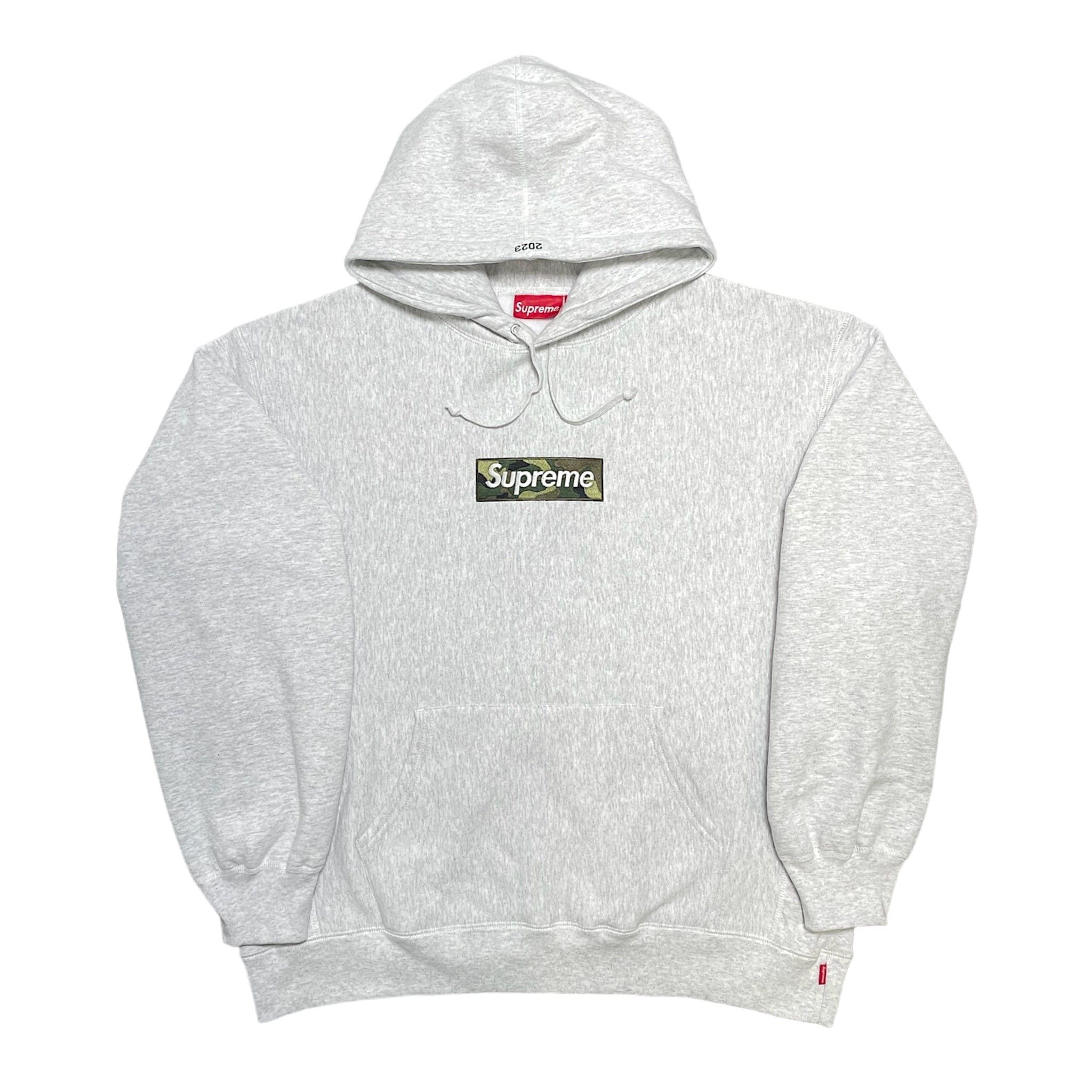 Supreme Supreme Cross Box Logo Hoodie (ash grey) | Grailed