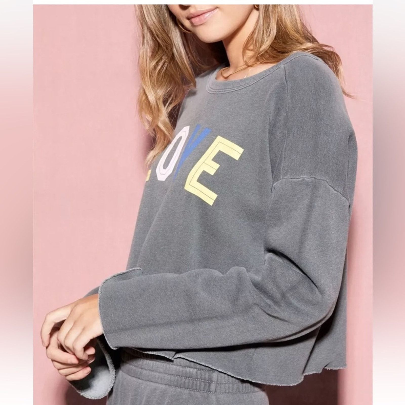 Wildfox Wildfox Flora Love Cropped Sweatshirt, NEW flawed Small Size S / US 4 / IT 40 - 3 Thumbnail