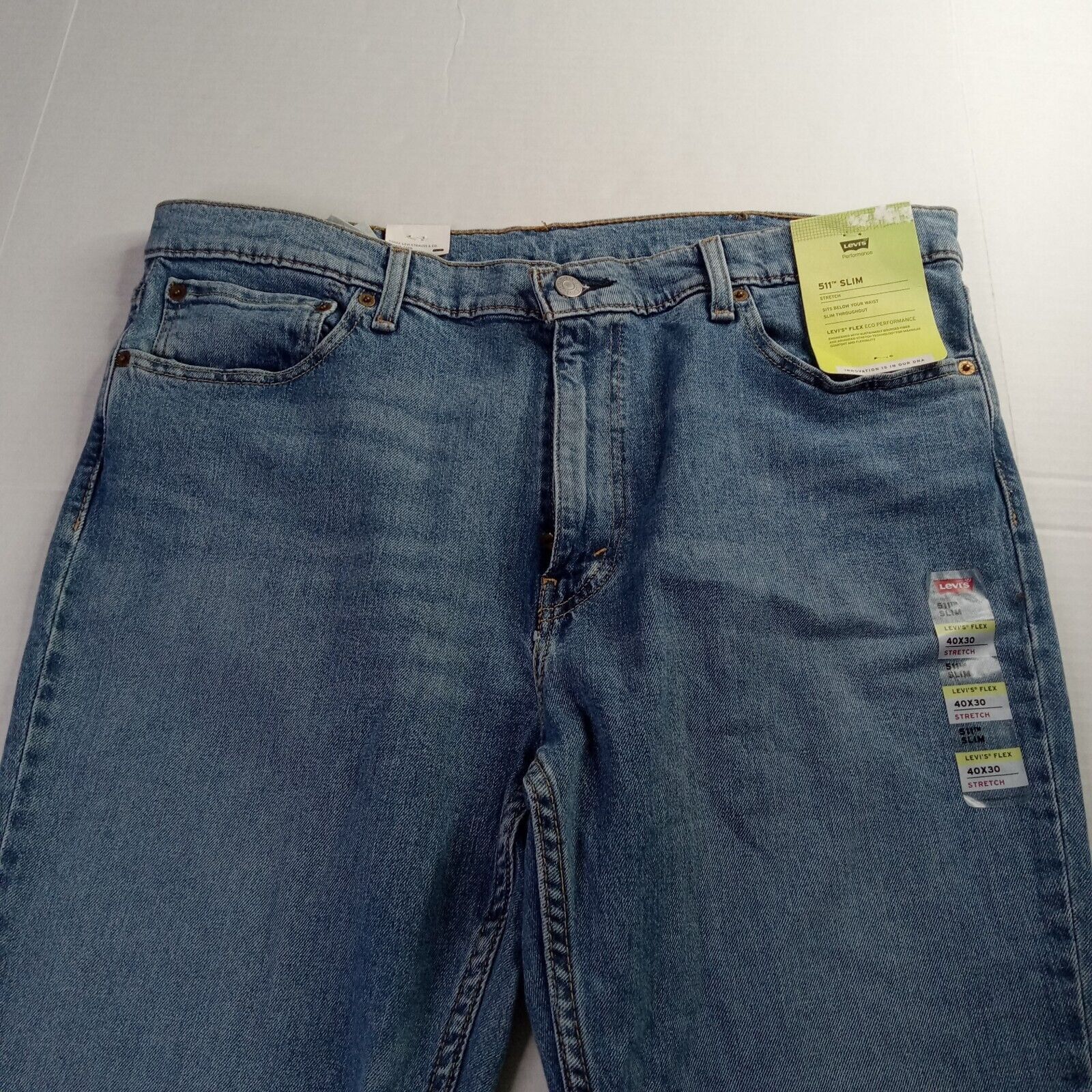 Levi's Levi's 511 Slim Fit Jeans Men's 40x30 Blue Stretch Slim Size US 40 / EU 56 - 4 Thumbnail