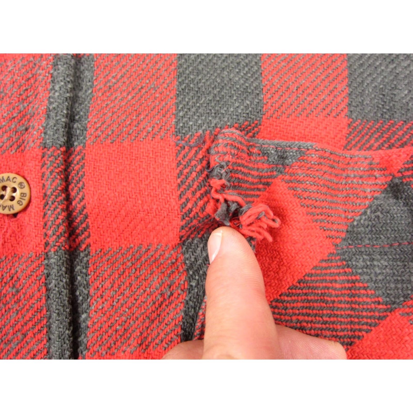 JCPenney VINTAGE JC Penney Shirt Mens Large Red Plaid Flannel 60s 70s USA Size US L / EU 52-54 / 3 - 5 Thumbnail