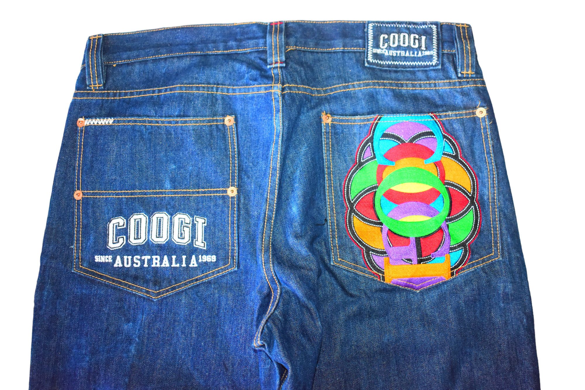 Coogi × Jean × Vintage Wide Leg Coogi Vintage Jeans Baggy Big Logo Embroidery W38 Size US 38 / EU 54 - 2 Thumbnail
