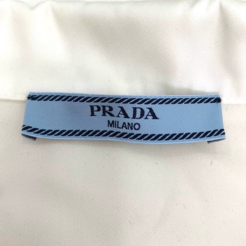 Prada Prada 22 logo letter lapel white short-sleeved shirts 2501- Size US XXS / EU 40 - 6 Thumbnail