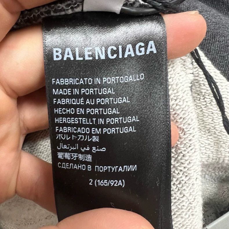 Balenciaga Balenciaga Charcoal grey embroidered cola sea wave hoodie Size US M / EU 48-50 / 2 - 5 Thumbnail