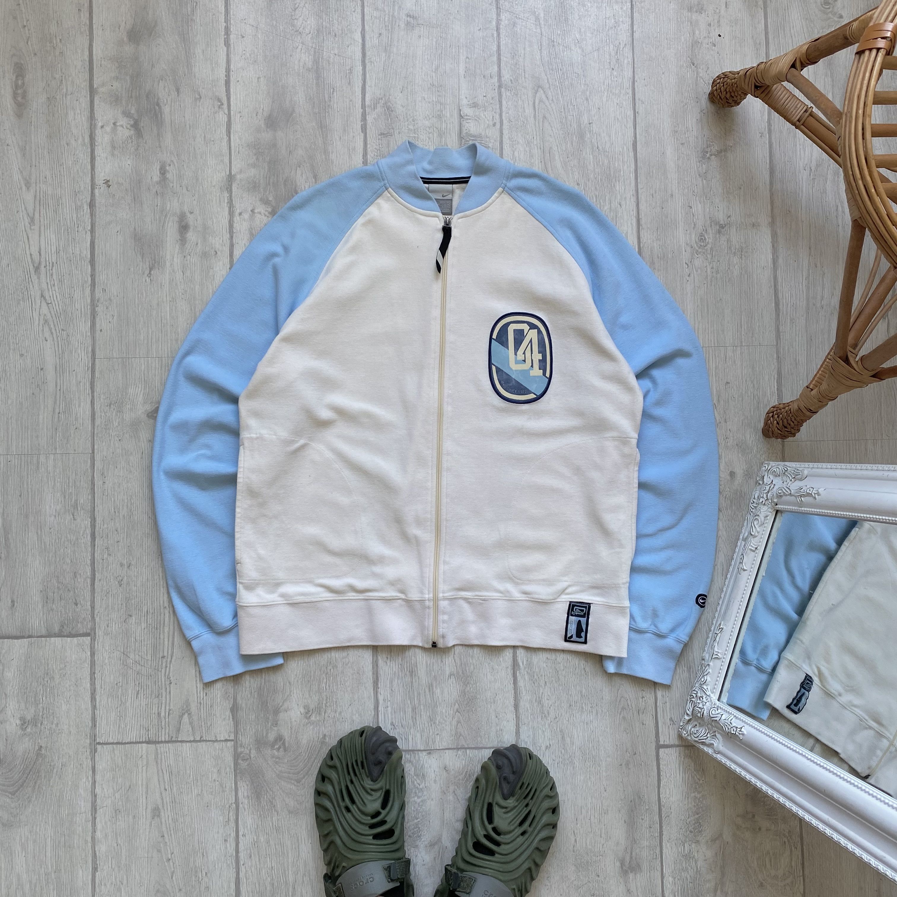 Nike 👟 Vintage 90s Nike Cortez Track Top jacket bomber light Size US L / EU 52-54 / 3 - 1 Thumbnail