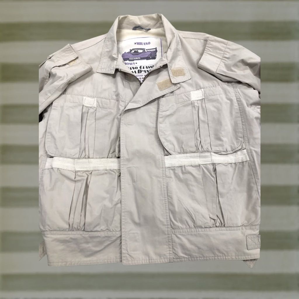 Members Only VINTAGE Members Only Grand Prix Jacket Mens 44 Beige Logo Zipper Full Zip Racing 80s Photography Theme Science? Size US S / EU 44-46 / 1 - 1 Thumbnail