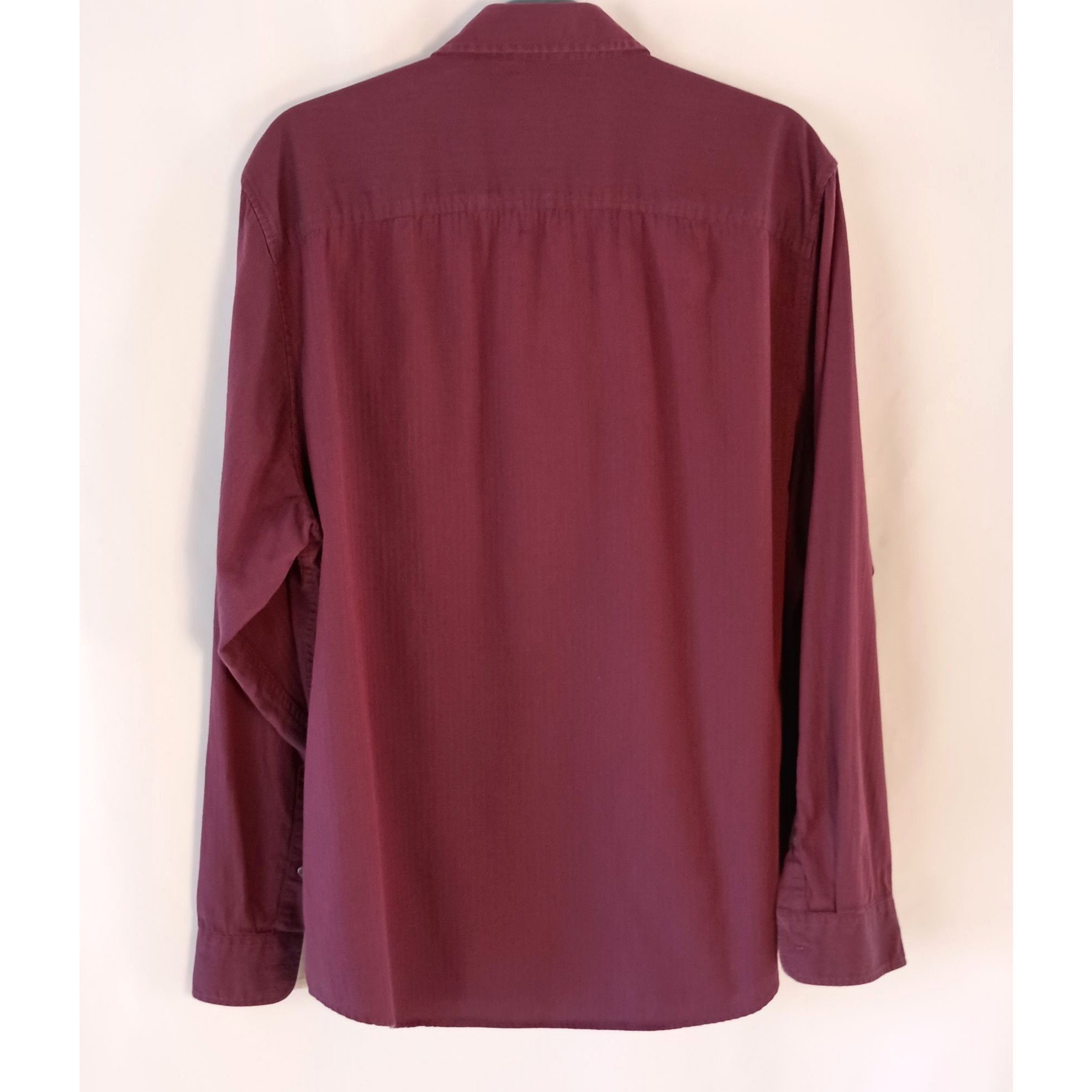 Timberland Timberland Men’s Long Sleeve Button Front Shirt XL Wine Red Size US XL / EU 56 / 4 - 3 Thumbnail