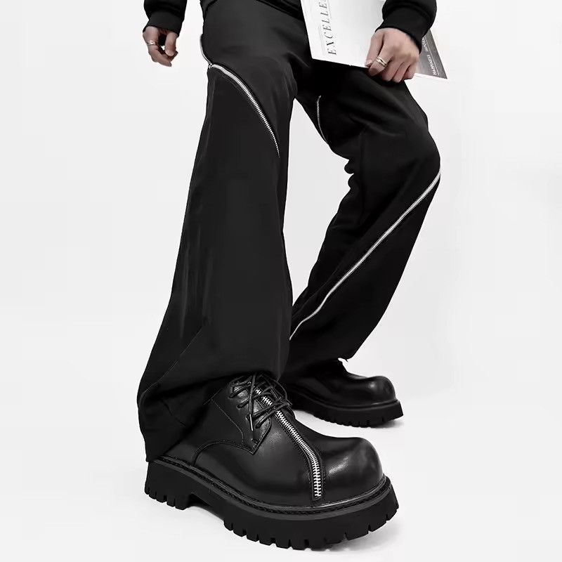 Leather Outdoor Zipper Designer Black Leather Boots Size US 9 / EU 42 - 5 Thumbnail