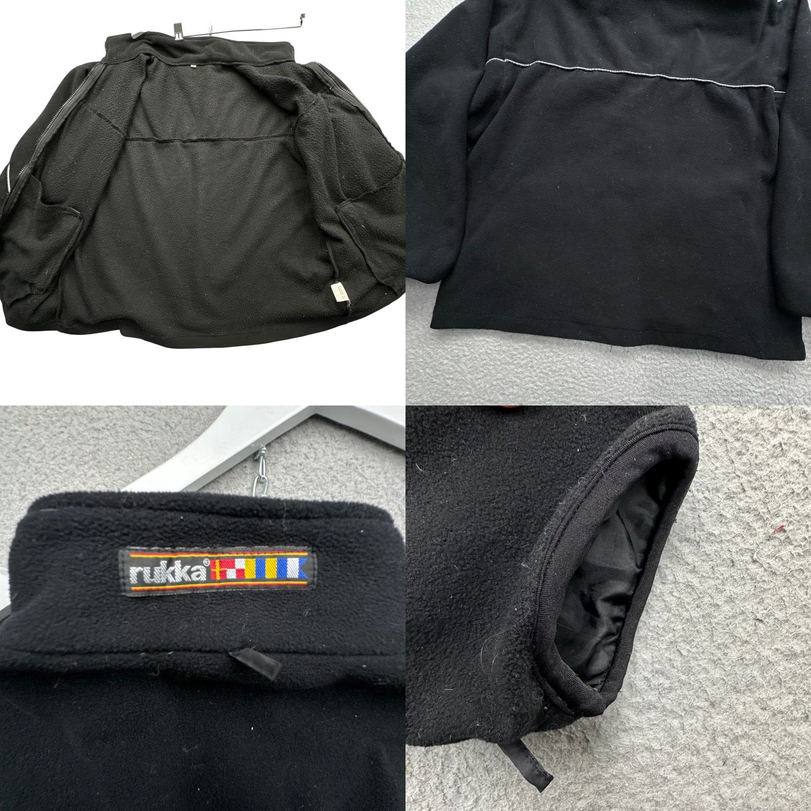 Logo 7 VINTAGE Rukka Fleece Full Zip Jacket Womens Large Black Logo | Jacket | Womens | Large | Black | Fleece | 14 (Size L) Size L / US 10 / IT 46 - 8 Thumbnail