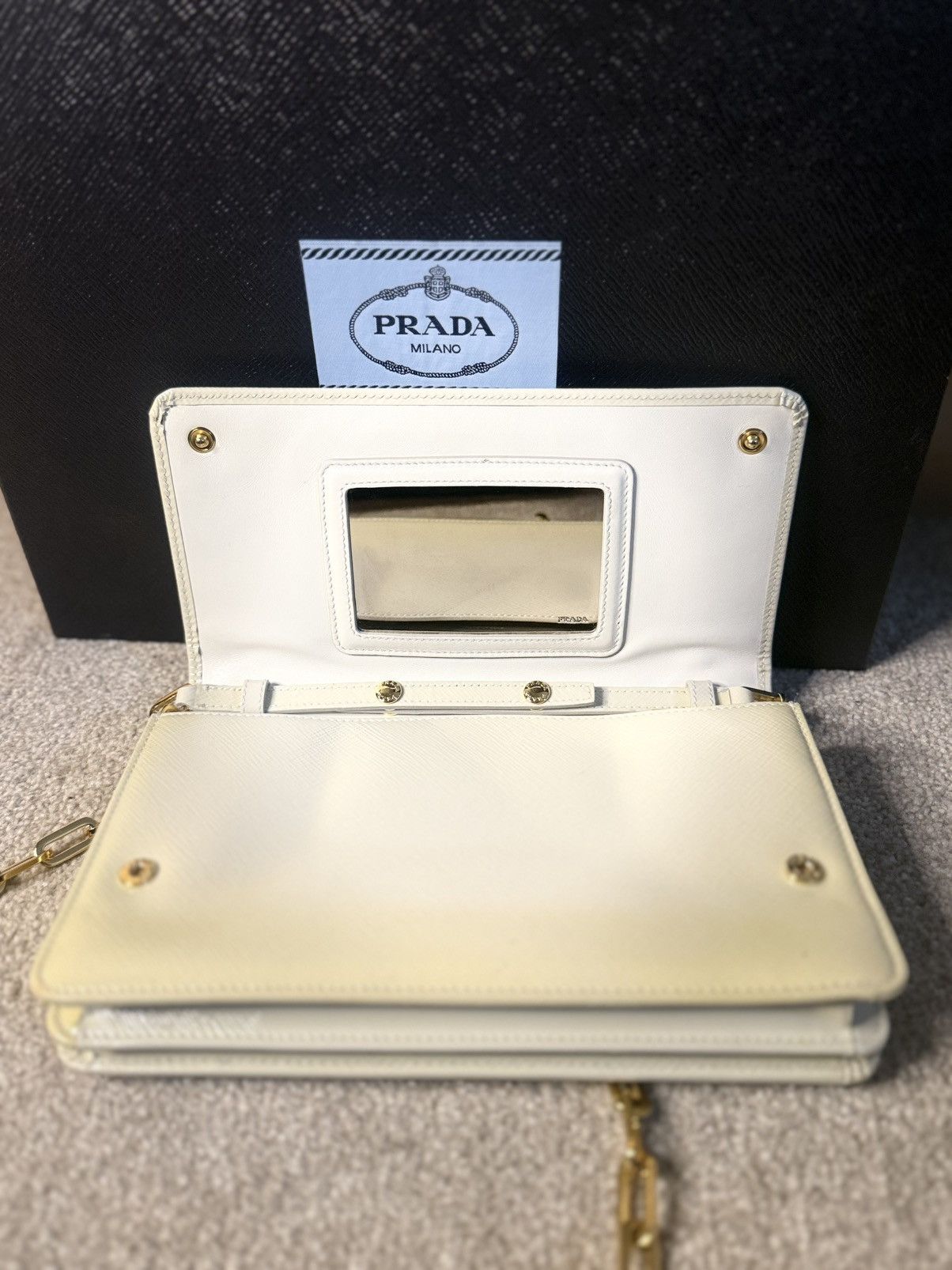 Prada prada team talco saffiano leather rhinestone jewel bijoux Size ONE SIZE - 8 Thumbnail
