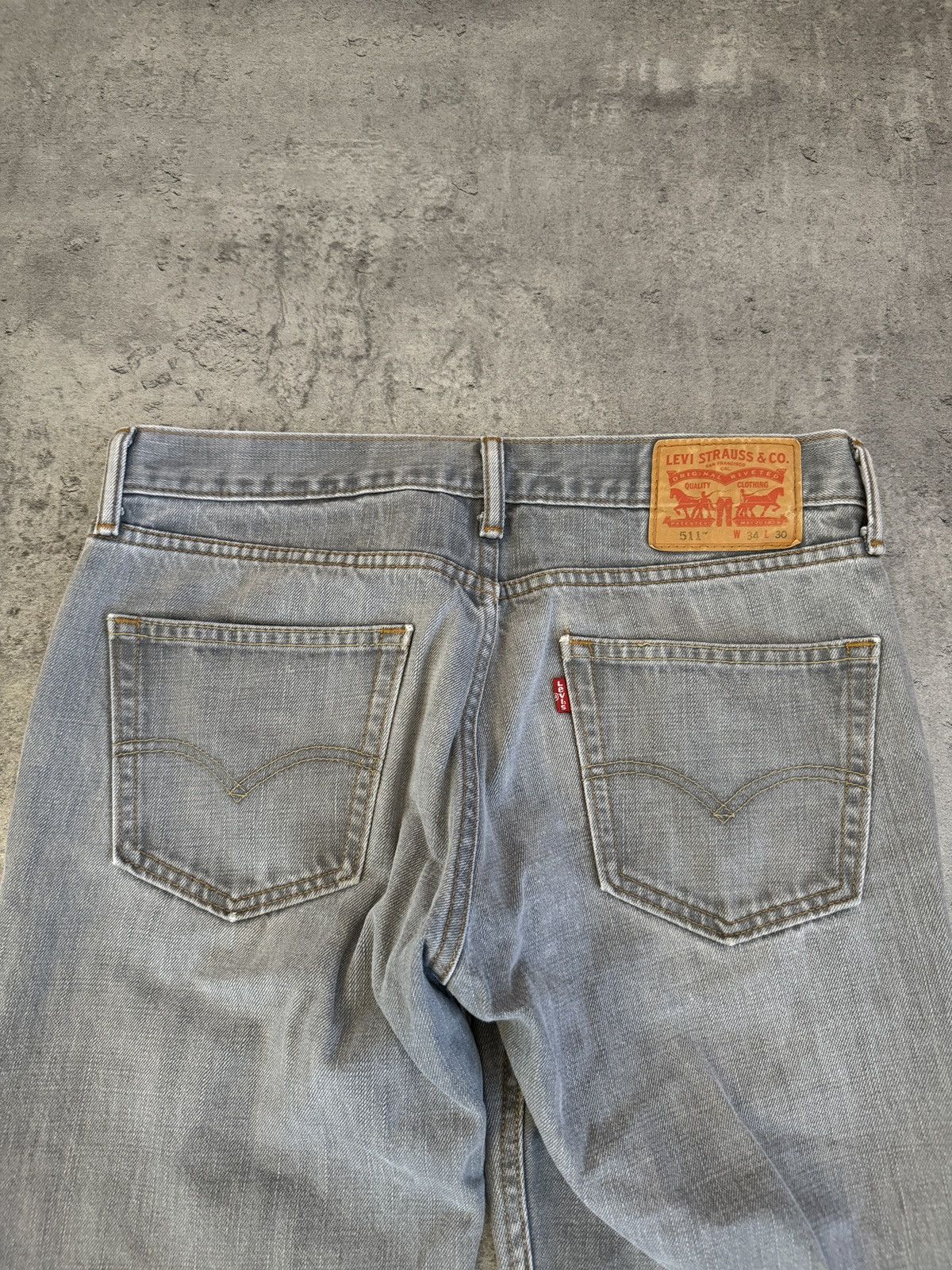 Levi's × Vintage Levi’s 511 baggy jeans denim grey vintage rap skate logo y2k Size US 34 / EU 50 - 3 Thumbnail