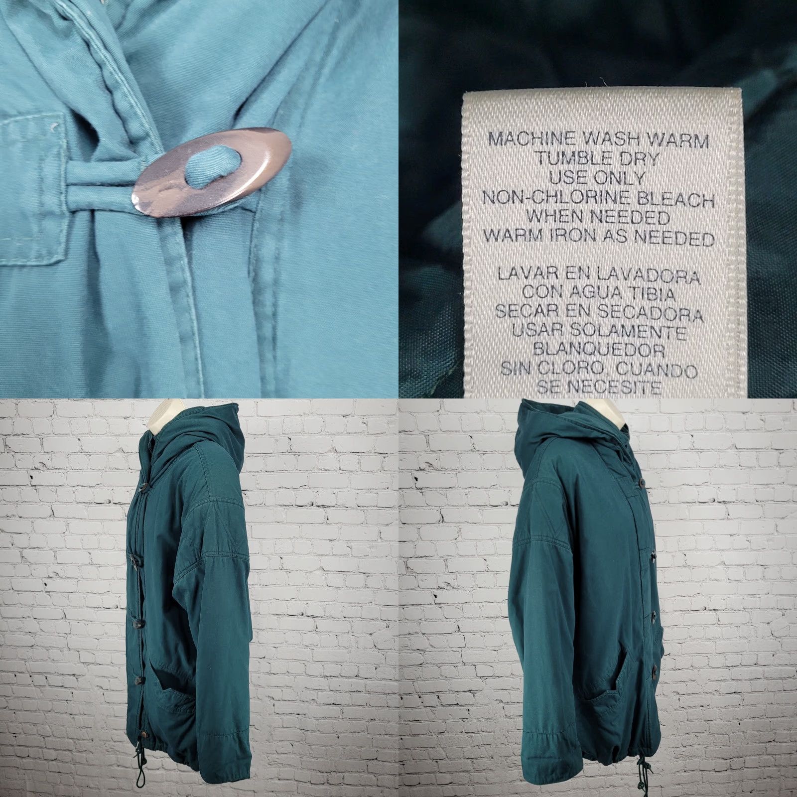 Vintage VINTAGE Cabin Creek Jacket Women's Coat Green Hooded Collared Zip Toggle Pockets Mid-Length Parka M Size M / US 6-8 / IT 42-44 - 10 Thumbnail