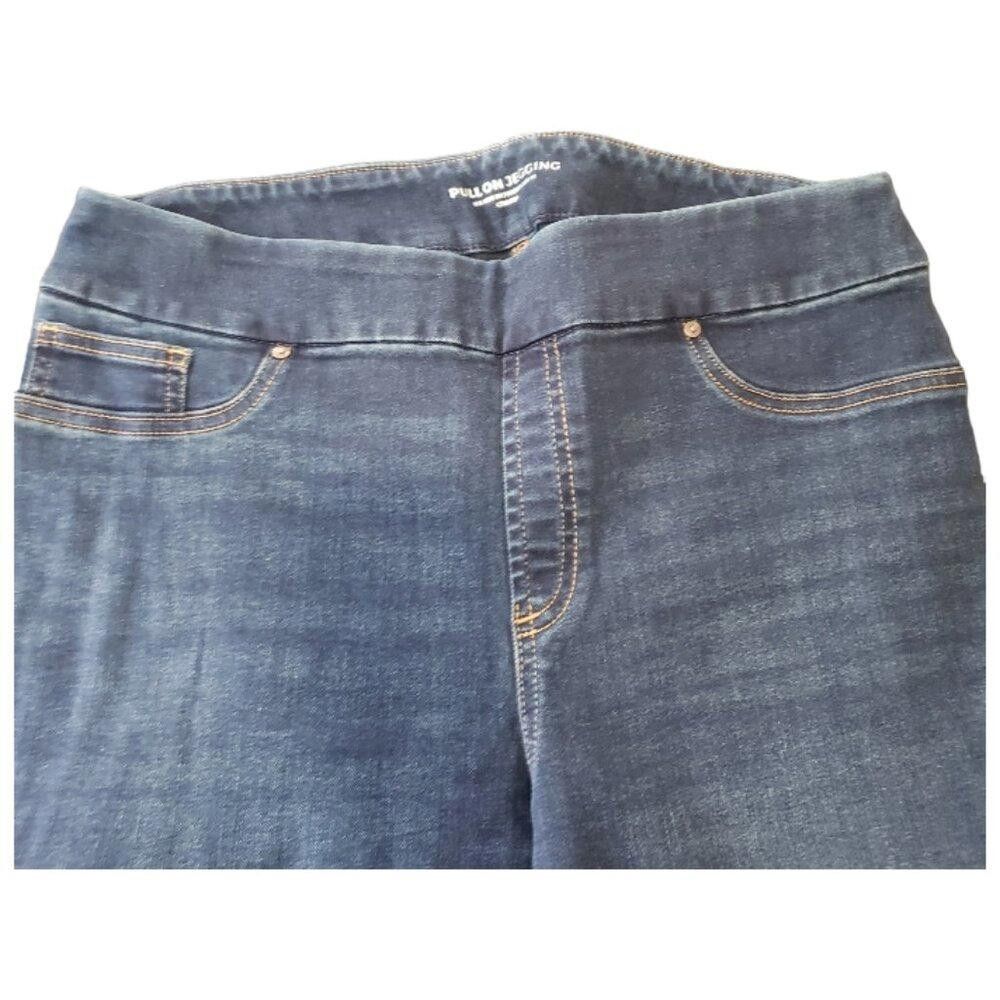 Chicos CT1506 Chico's Pull On Jegging Blue Jean 8R Size 30" / US 8 / IT 44 - 2 Thumbnail