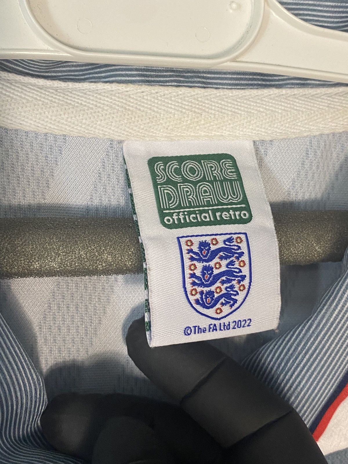 Other UK Vintage England 1996 Third Soccer Jersey Score Draw Football Size US L / EU 52-54 / 3 - 2 Thumbnail