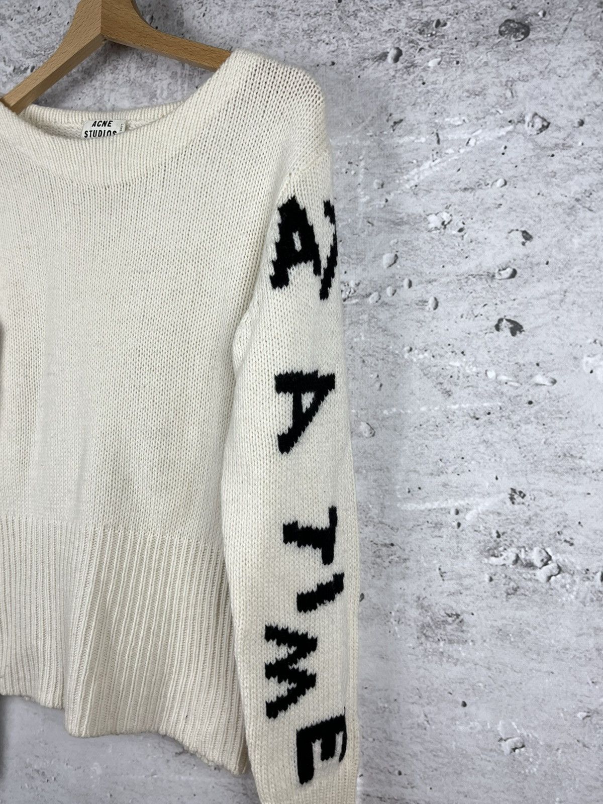 Acne Studios × Designer Acne Studios - Lupine One Day At The Time Wool Sweater XS Size XS / US 0-2 / IT 36-38 - 3 Thumbnail