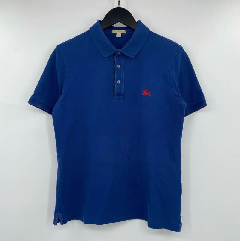 Burberry Summer Blue Cotton Polo for Men
