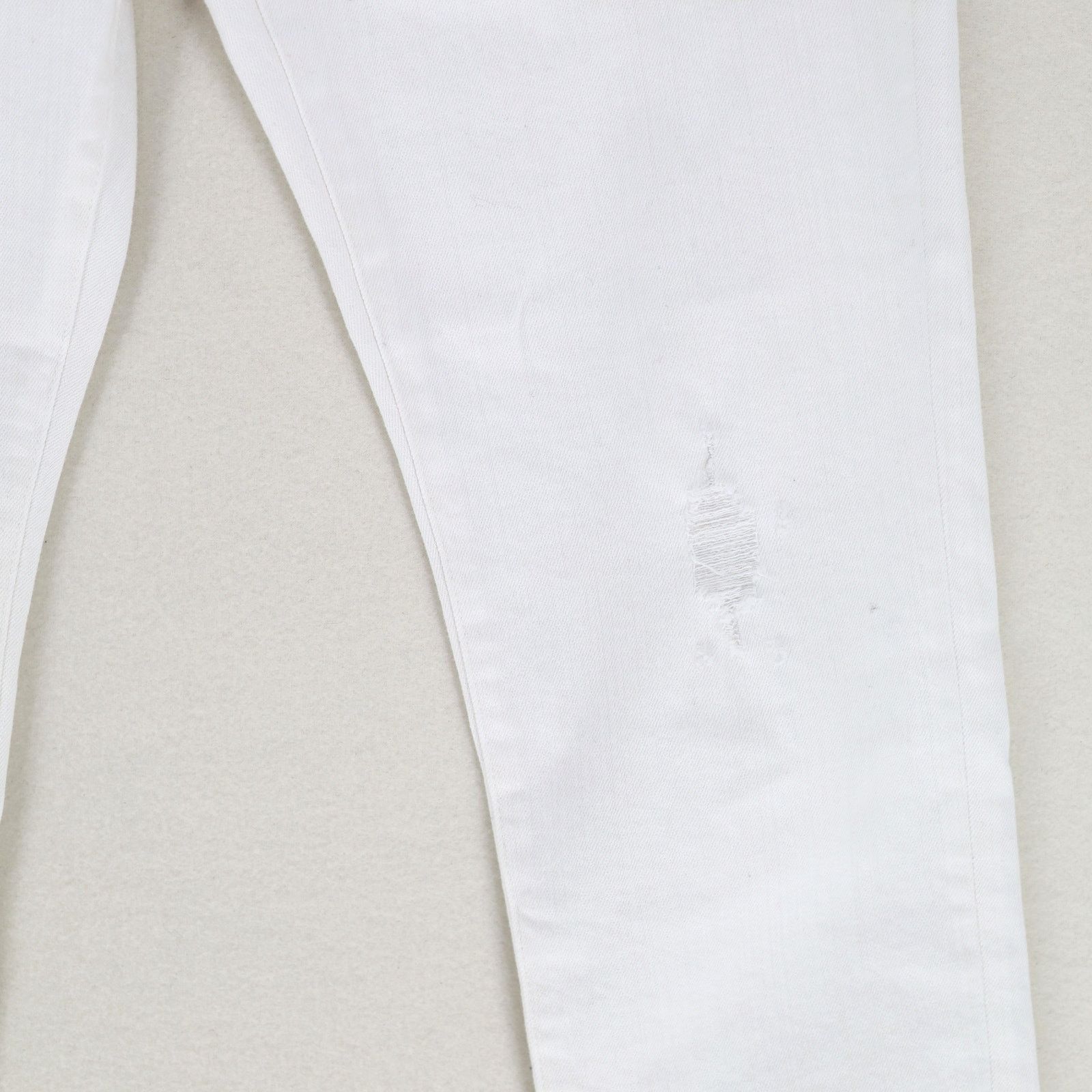 AG Jeans AG Jeans Women White Denim Ex-Boyfriend Slim Crop Jeans 28R Size 28" / US 6 / IT 42 - 4 Thumbnail
