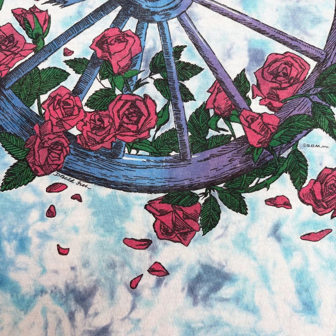 Grateful Dead Grateful Dead 1980 80s Vintage Bertha Wheel Tie Dye T-Shirt Size US XL / EU 56 / 4 - 6 Thumbnail