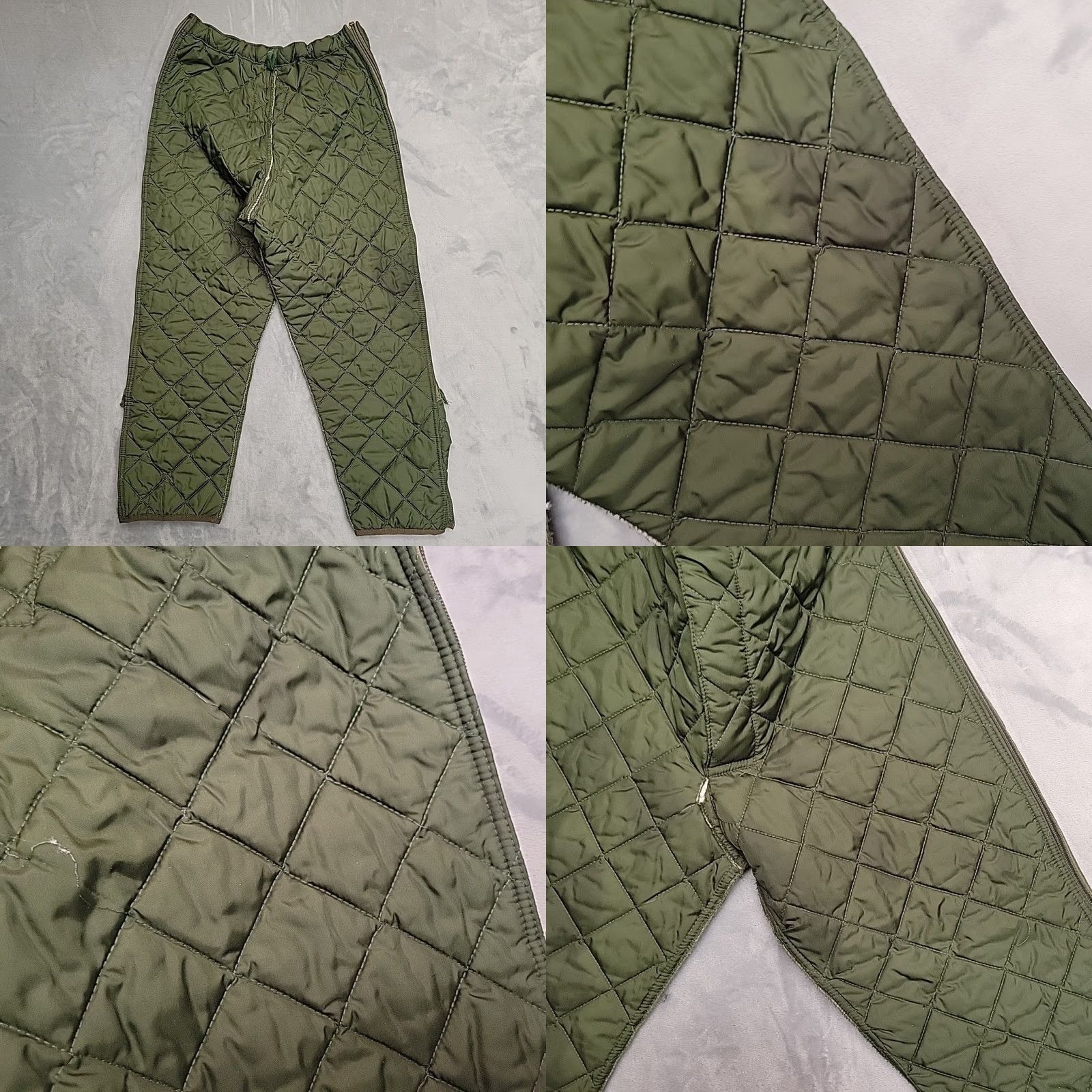 Olive US Army Pants Mens Small Olive Extreme Cold Weather Insulated Quilted Liner Size US 30 / EU 46 - 8 Thumbnail