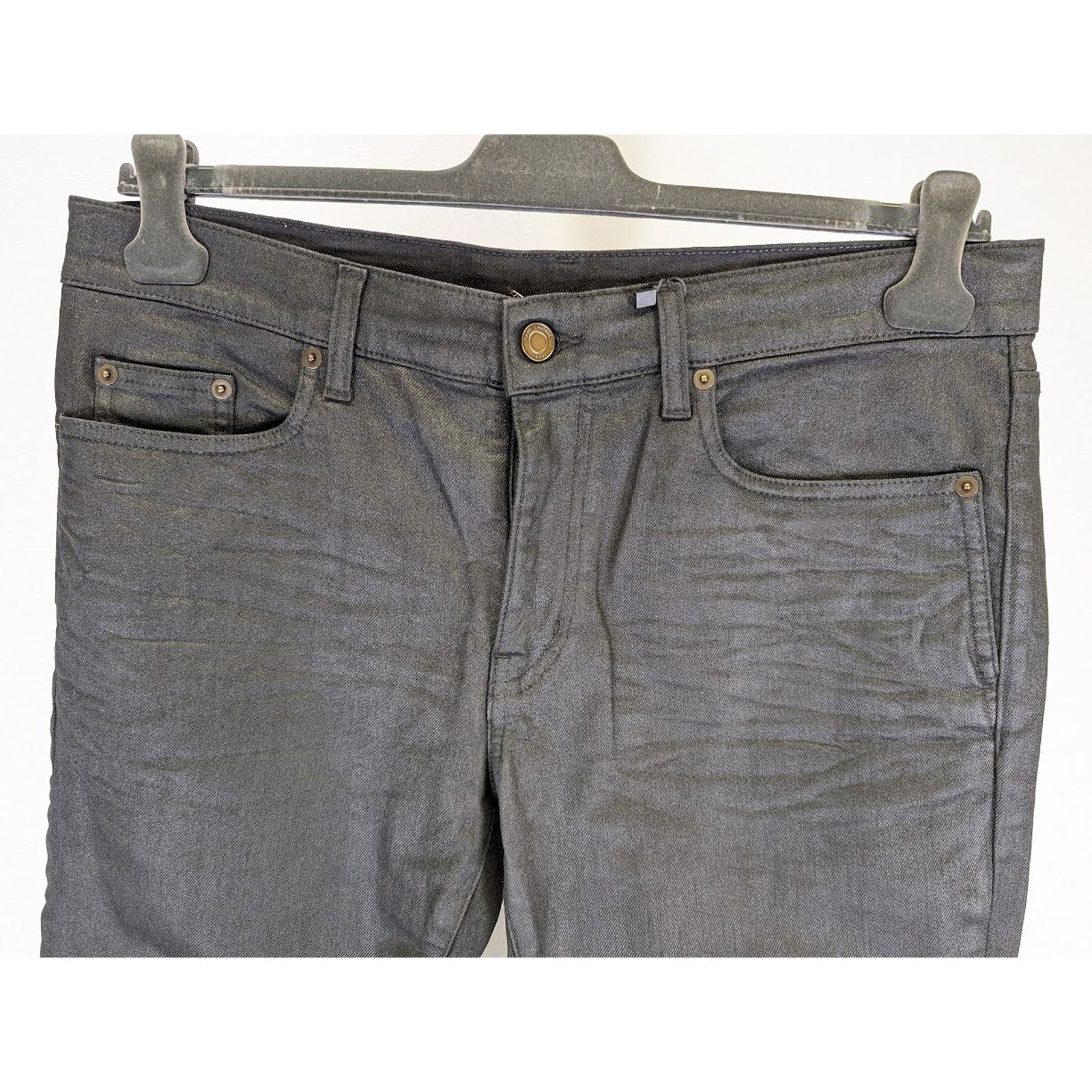 Saint Laurent Paris o1rshd1 Skinny 5 Pocket Low Nightrider Jeans in Black Size US 38 / EU 54 - 10 Thumbnail