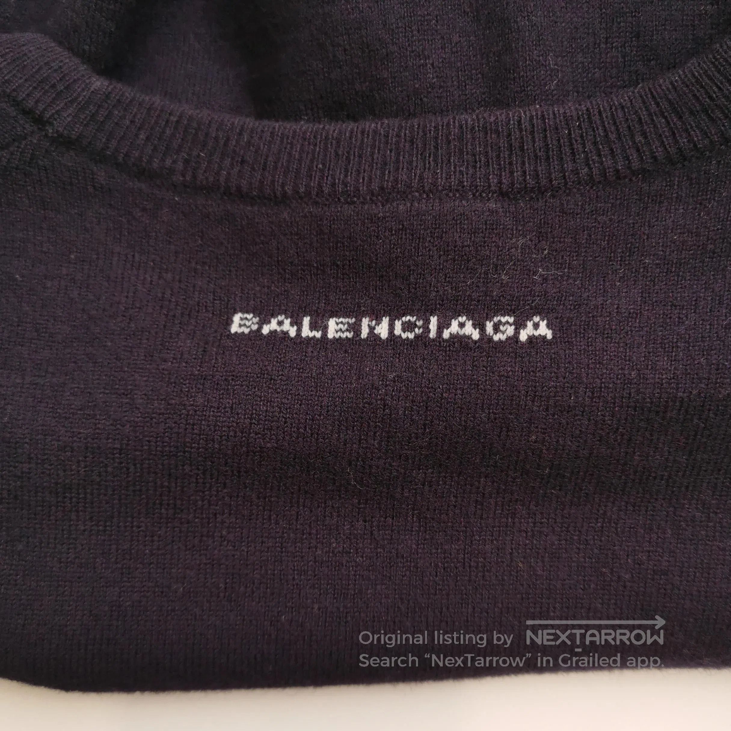 Balenciaga Balenciaga Wool Blend Logo Crewneck Sweater XS. Size XS / US 0-2 / IT 36-38 - 1 Thumbnail