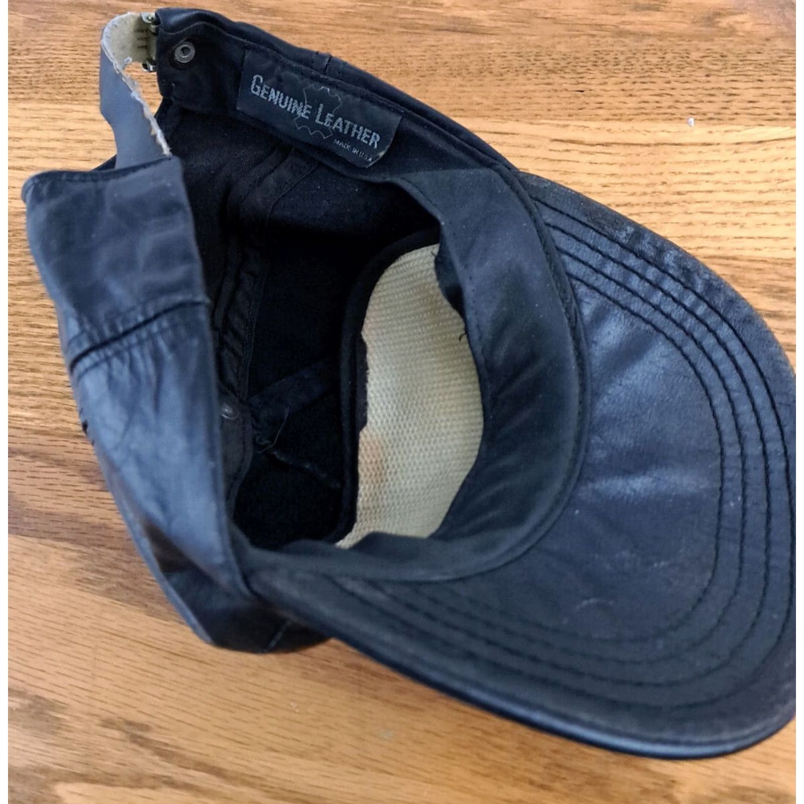 Vintage Pre-Owned Leather Baseball Hat Adjustable Strap Seifter $ Size ONE SIZE - 3 Thumbnail
