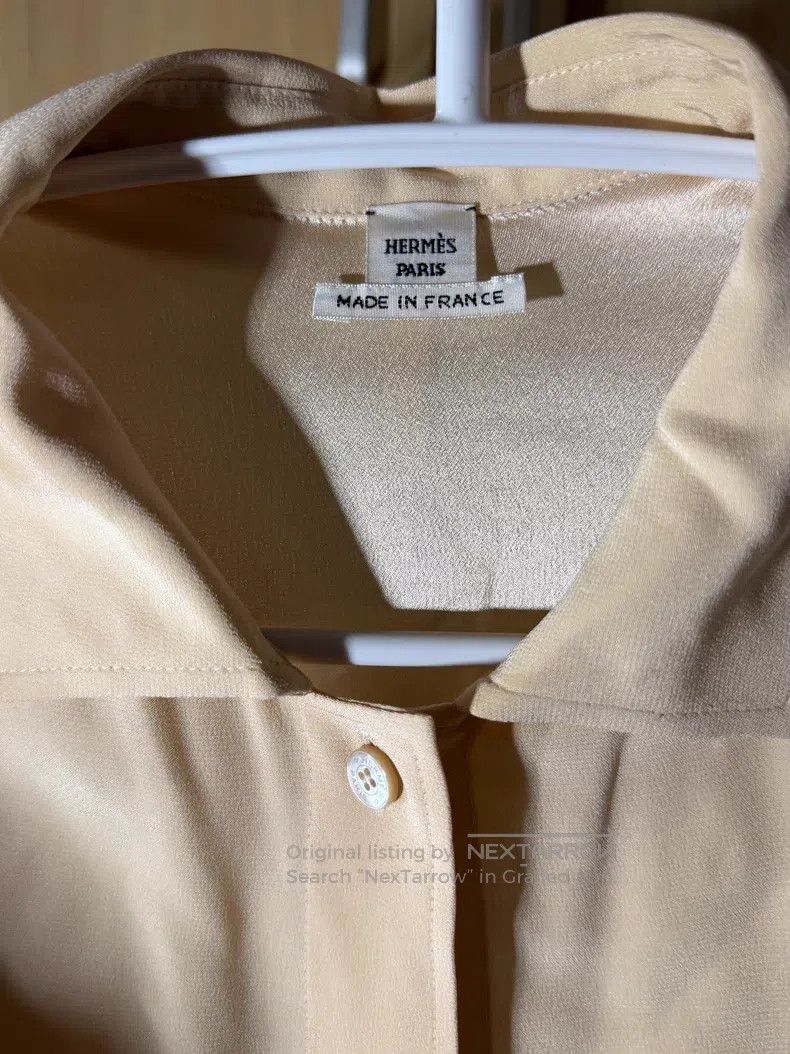 Hermes Hermes Heavy-duty mulberry silk dress with logo embroidery Size XXS / US 00 / IT 34 - 3 Thumbnail