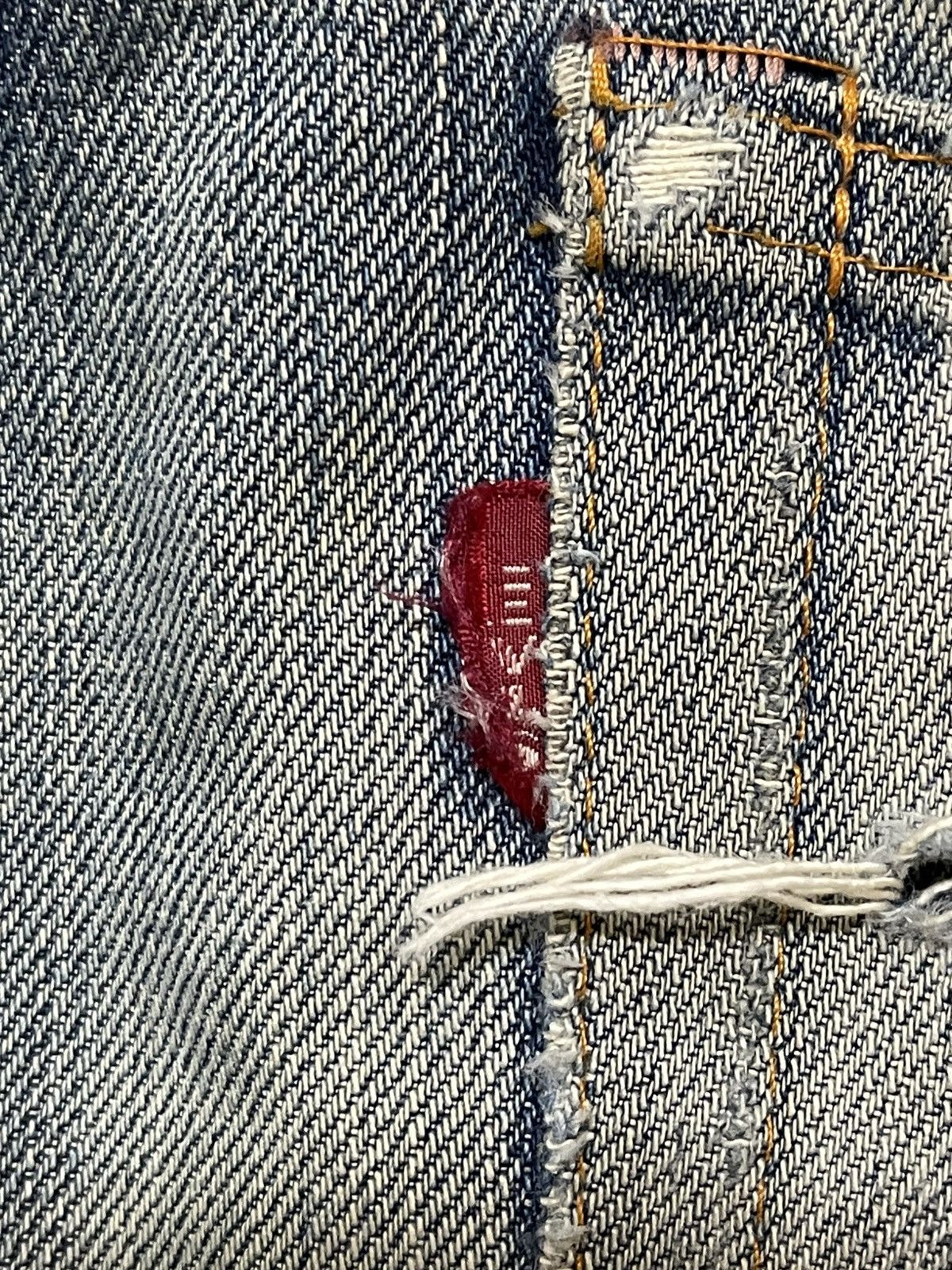 Levi's Vintage 80s Levis 501 Talon Selvedge E Mud Wash Distressed Size US 32 / EU 48 - 15 Thumbnail