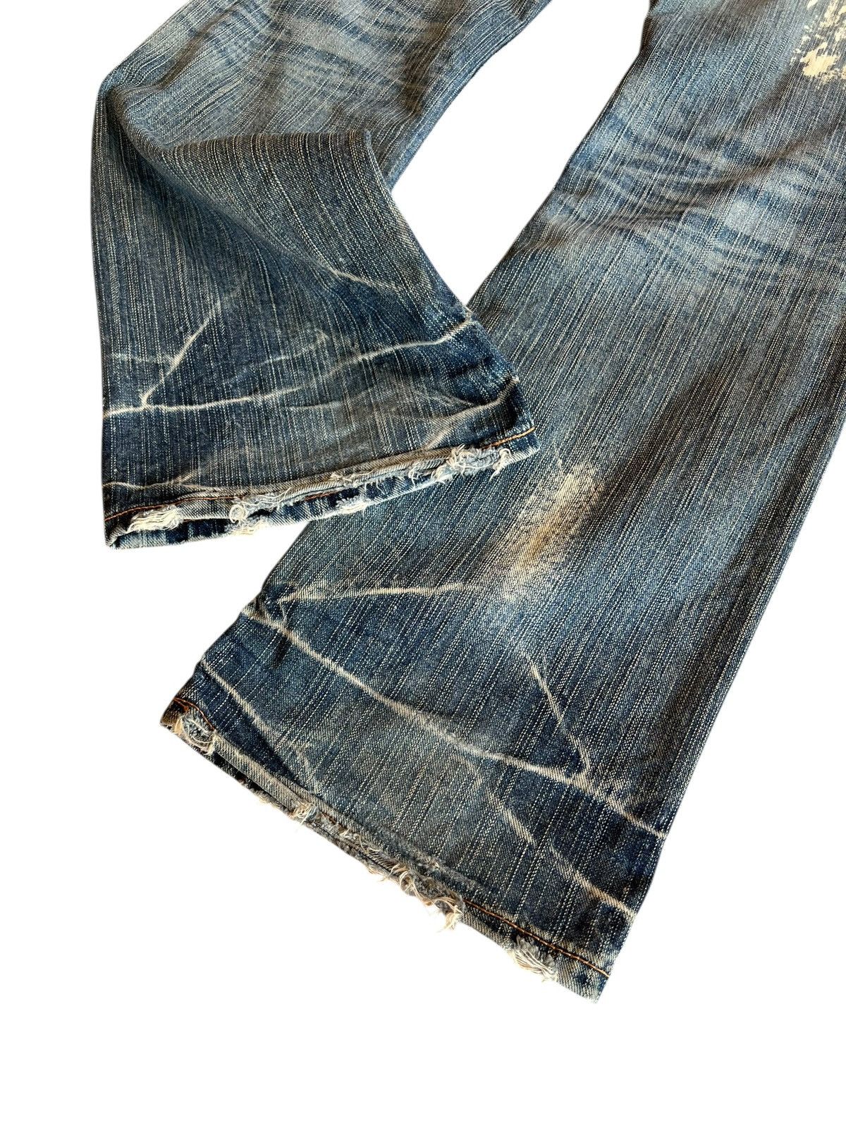 Japanese Brand Vintage Liberto XXX Distressed Flare Mudwash Jean Size US 28 / EU 44 - 12 Thumbnail