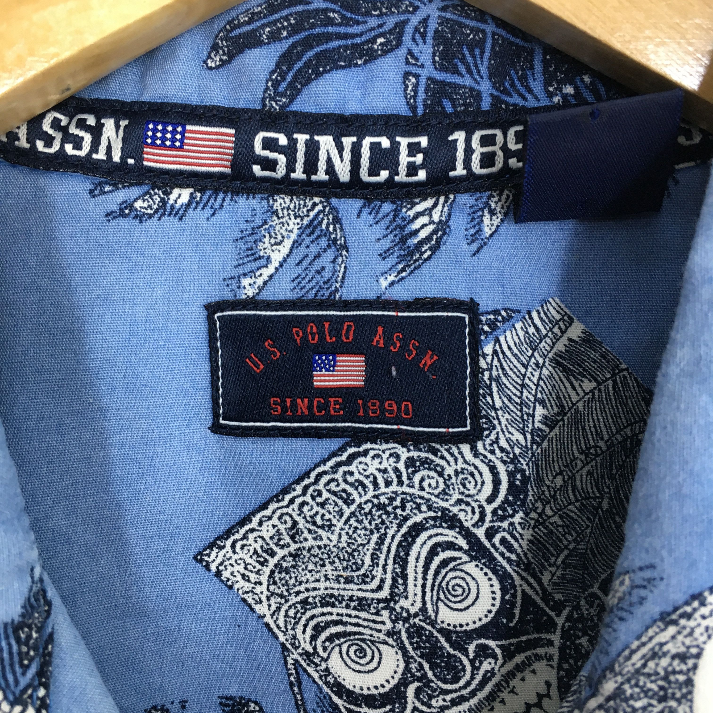 U.S. Polo Assn. Vintage Us Polo Floral Hawaiian Shirt Medium Size US M / EU 48-50 / 2 - 6 Thumbnail