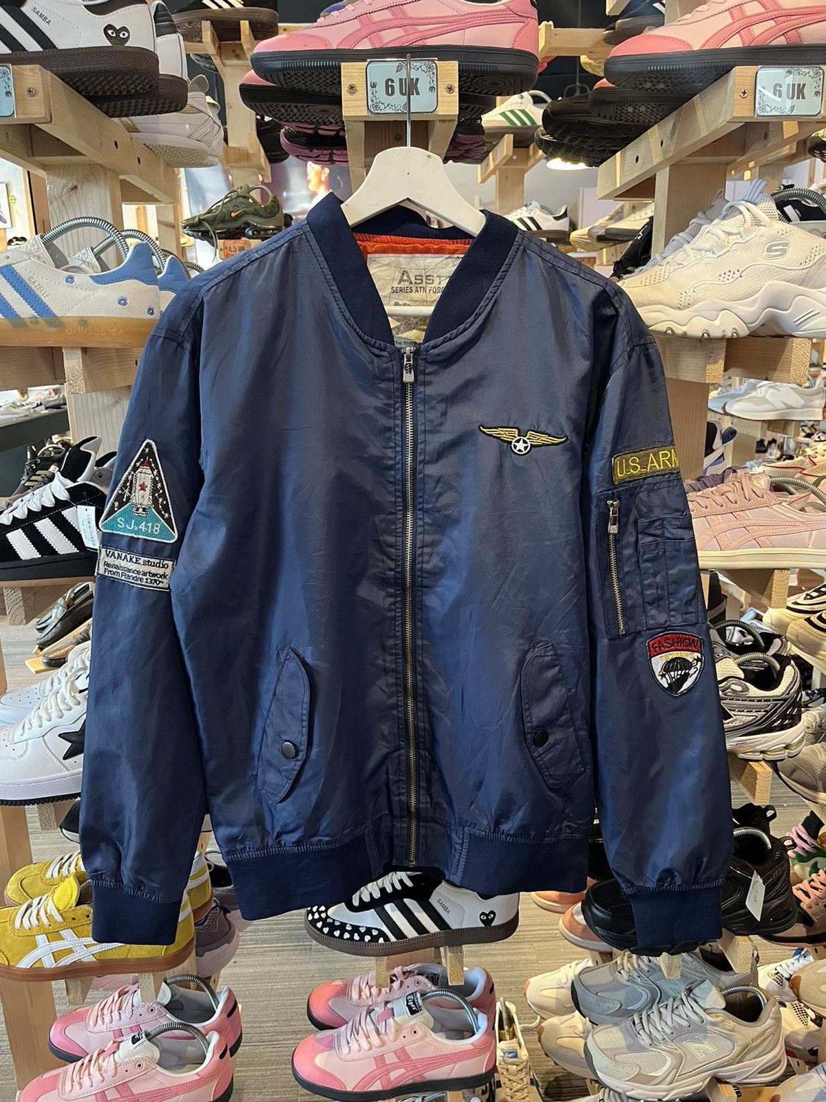 Vintage Bomber Us Army Flight Jacket