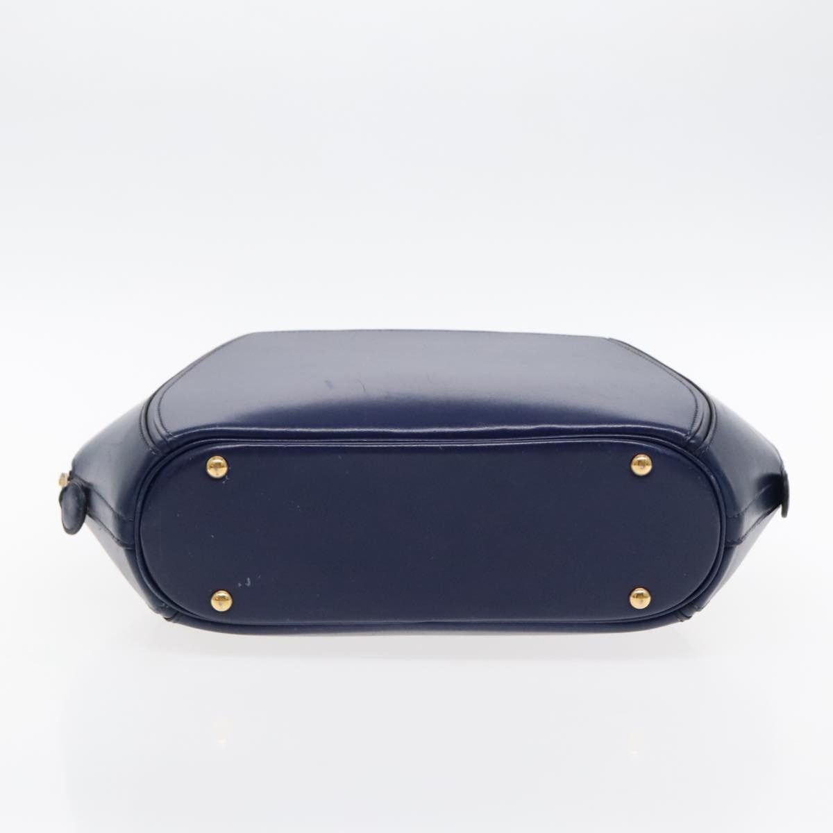 Hermes HERMES Ildo Shiki Hand Bag Leather Blue Gold Size ONE SIZE - 5 Thumbnail