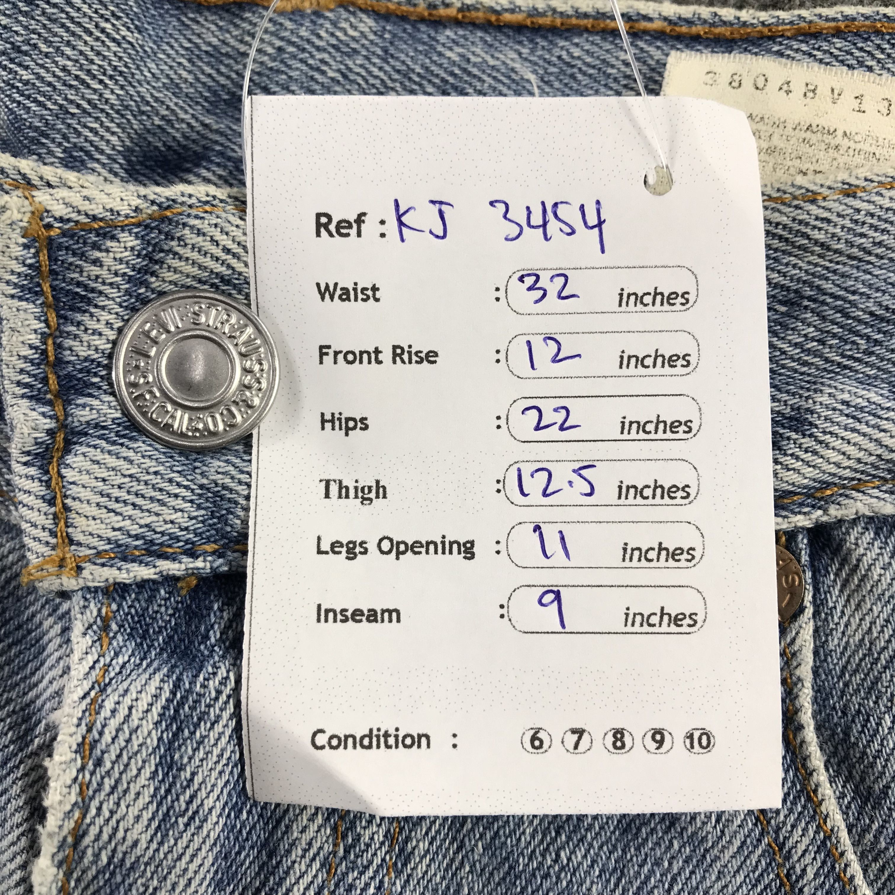 Levi's Vintage Levis 550 Jeans Faded Blue Short Pants KJ3454 Size US 32 / EU 48 - 11 Thumbnail