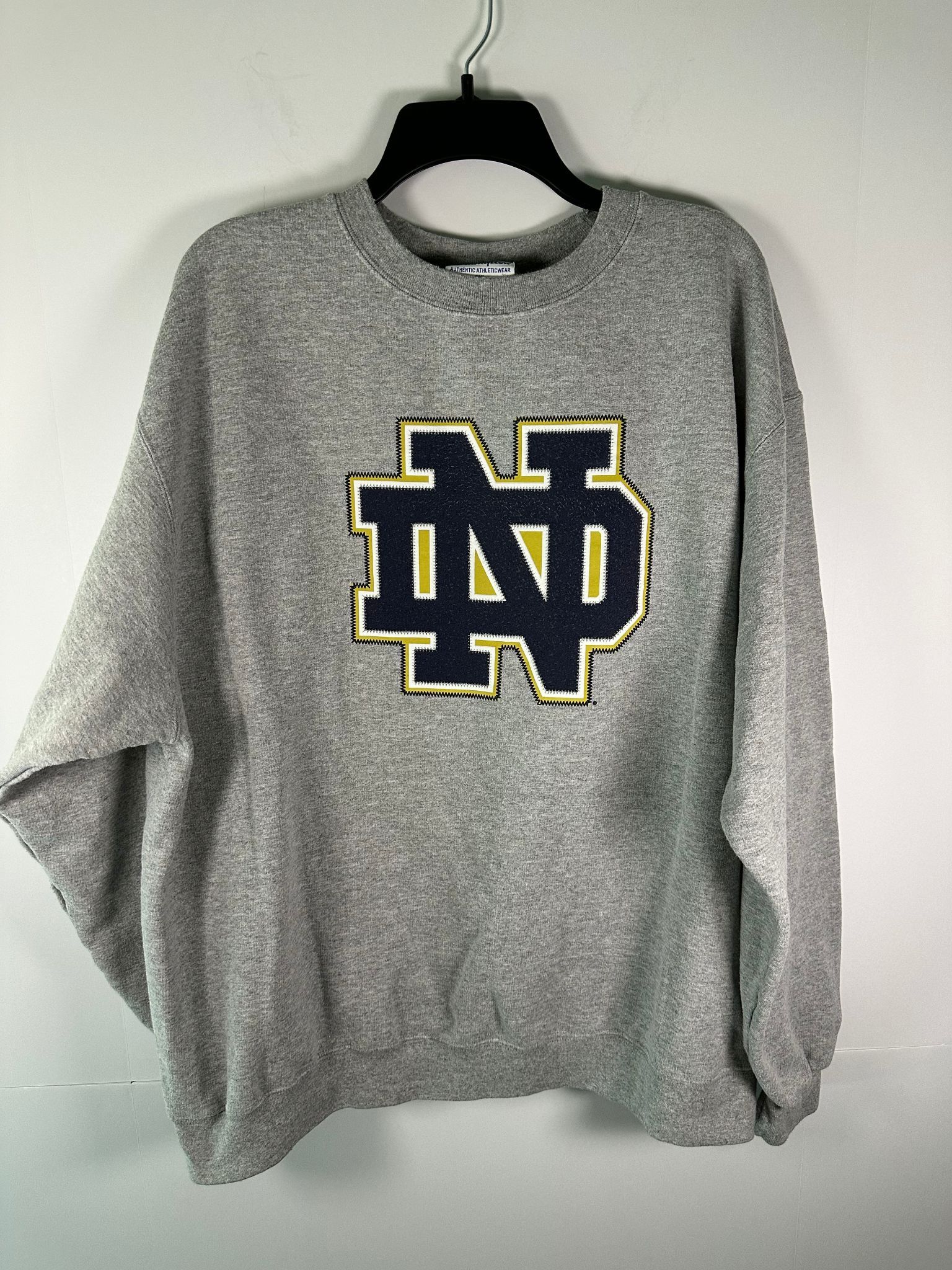 Champion Champion Sweatshirt Mens 2XL Gray Notre Dame ND Chenille Size US XXL / EU 58 / 5 - 1 Thumbnail