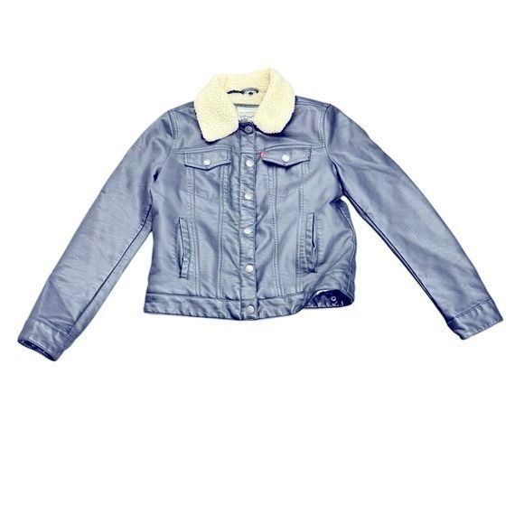 Levi's Levis Womens Faux Leather Jacket With Sherpa Lining Button F Size M / US 6-8 / IT 42-44 - 3 Thumbnail