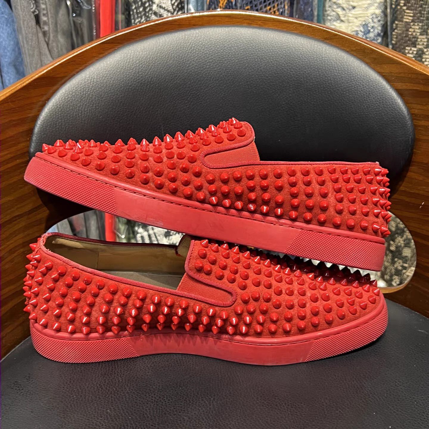 Christian Louboutin Christian Louboutin Red Spikes Loafers K15 Size US 8 / EU 41 - 7 Thumbnail