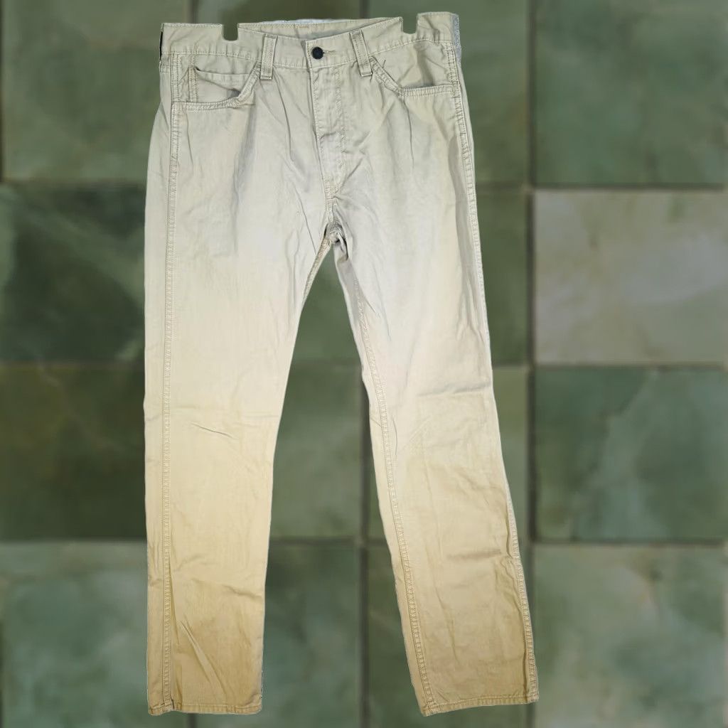 Levi's Levi'S 513 Jeans Men Light Wash Slim Tapered Denim Mid Rise Beige Casual Size US 34 / EU 50 - 1 Thumbnail