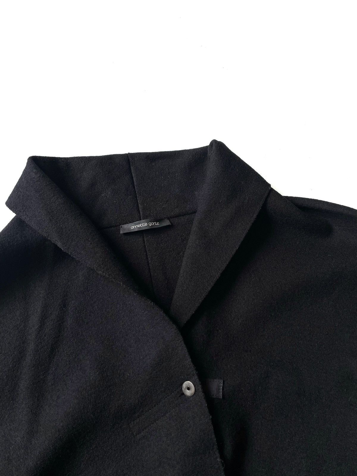 Annette Gortz Annette Görtz Women's Heavyweight Wool Black Cardigan 36/S Size S / US 4 / IT 40 - 6 Thumbnail