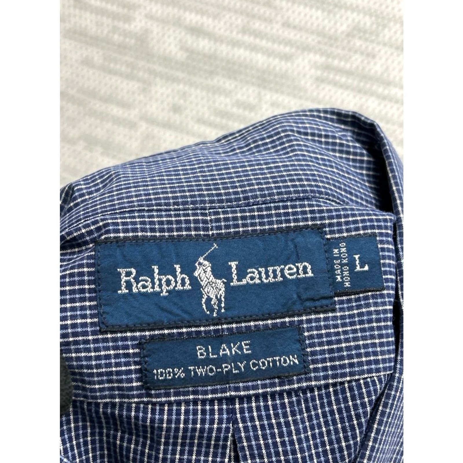 Ralph Lauren VINTAGE Ralph Lauren Blake Shirt Mens L Blue Checkered Cotton Button-Down Size US L / EU 52-54 / 3 - 4 Thumbnail