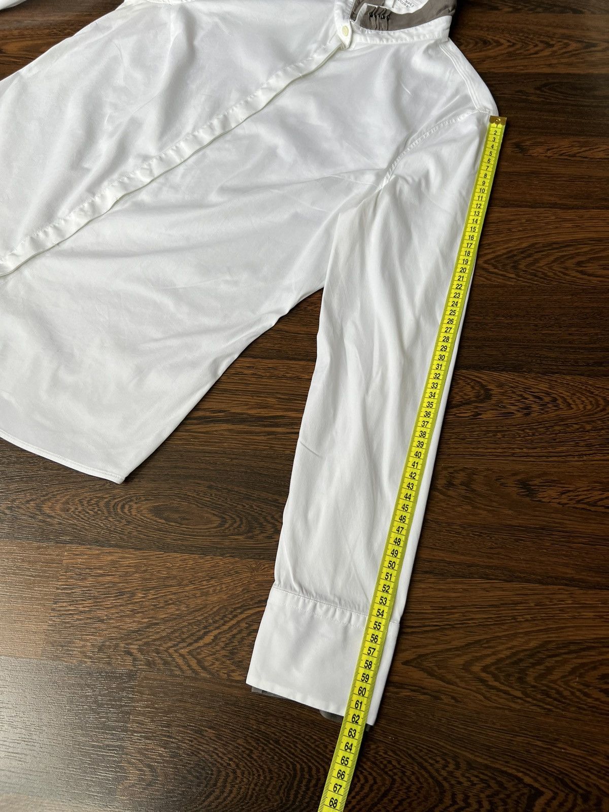 Brunello Cucinelli Brunello Cucinelli Shirt Cotton Blend White Solid Size XL Size XL / US 12-14 / IT 48-50 - 15 Thumbnail