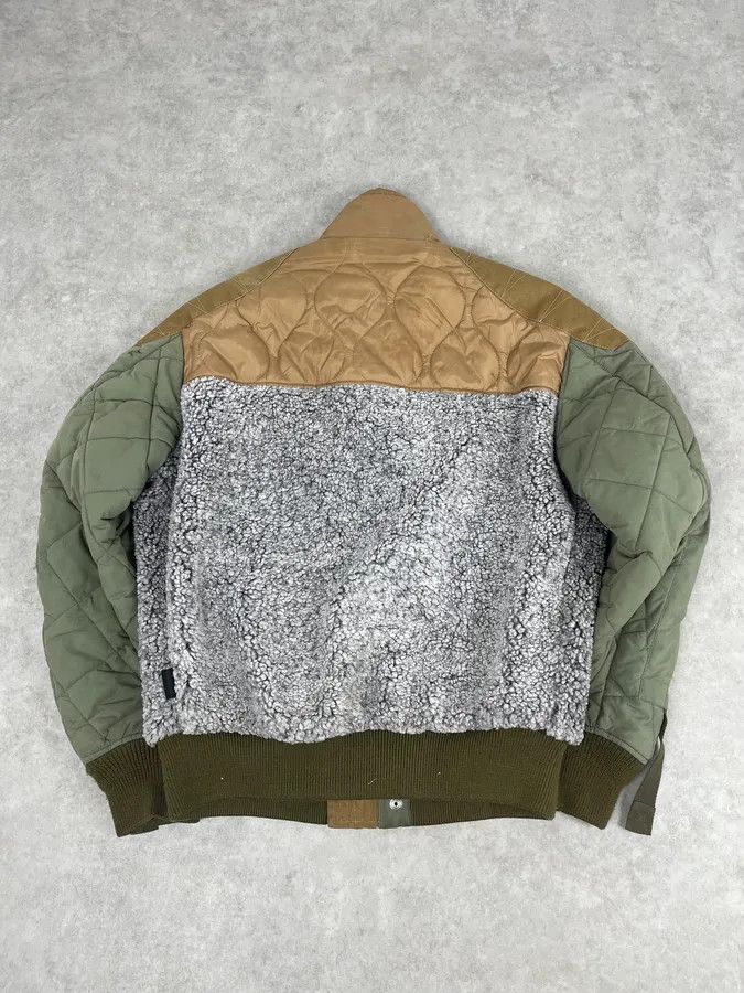 Diesel 2010s Diesel Hybrid Army Faux Fur Bomber Jacket Size US M / EU 48-50 / 2 - 6 Thumbnail